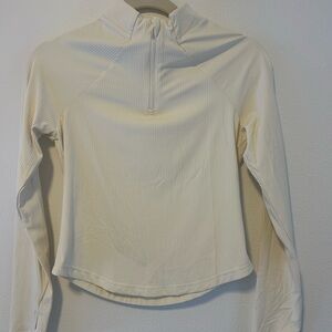 Alo - Cream Long Sleeve Quarter-Zip Top